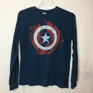 EUC Captain America long sleeve tee